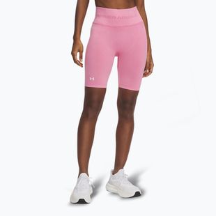 Women's training shorts Under Armour Vanish Seamless Washed shaded fuchsia / white
