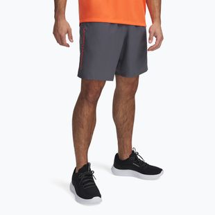 Men's training shorts Under Armour Woven Wordmark castlerock/fire