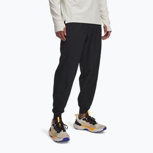 Men's running trousers Under Armour Trail Run black / reflective