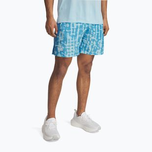 Men's running shorts Under Armour Launch 7" Print stream / reflective