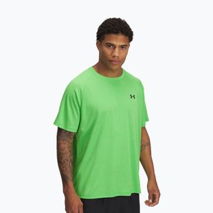 Men's training T-shirt Under Armour Tech Textured cyber green/green spark/black