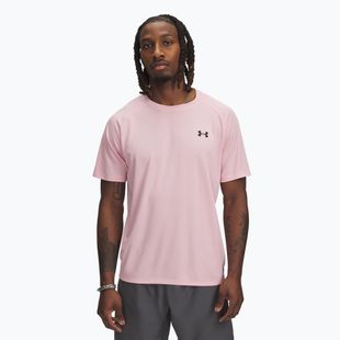 Men's training T-shirt Under Armour Tech Textured prime pink/black