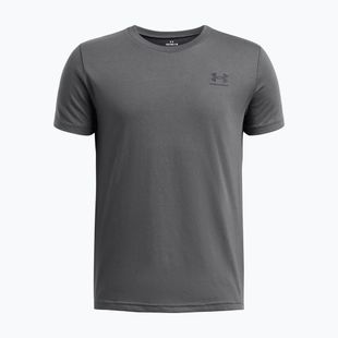 Children's T-shirt Under Armour Sportstyle Left Chest pitch gray/black