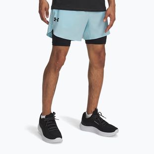 Men's shorts Under Armour Peak Woven 2in1 stream/black