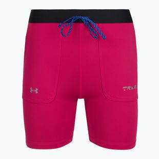 Women's shorts Under Armour Trail Run Fitted shaded fuchsia/black