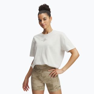 Women's T-shirt Under Armour Project Rock Campus white clay/black
