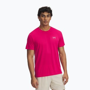 Men's running T-shirt Under Armour Trail Run shaded fuchsia/reflective