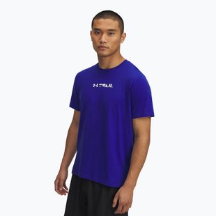 Men's running T-shirt Under Armour Trail Run Graphic Tee royal/reflective