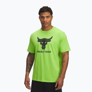 Men's training top Under Armour Project Rock Payoff Graphic cyber green/black