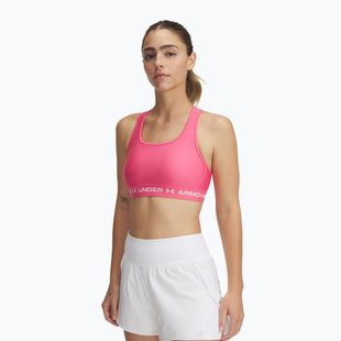Training bra Under Armour Crossback Mid super pink/white