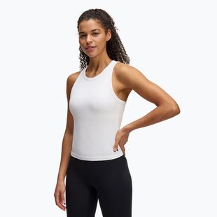 Women's training top Under Armour Motion High Neck Tank white/black