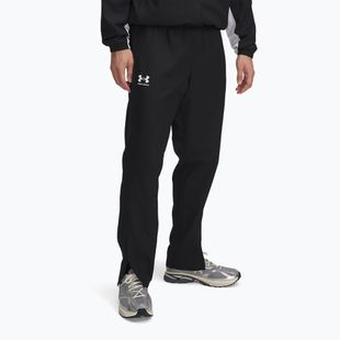 Men's trousers Under Armour Rival Woven Windbreaker Pant black/black/white