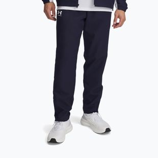 Men's trousers Under Armour Rival Woven Windbreaker Pant midnight navy/midnight navy/white