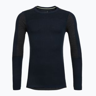 Men's thermal base layer sweatshirt Smartwool Intraknit Thermal Merino Baselayer Colorblock Crew deep navy/charcoal