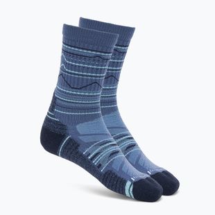Socks Smartwool Hike Light Cushion Mountain Pattern Crew nightfall blue