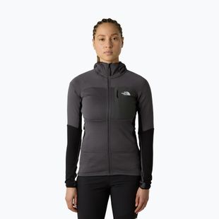 Women's sweatshirt The North Face Polartec Powergrid Stormgap Hoodie anthracite grey/bla