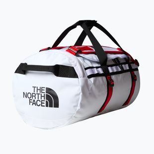 Travel bag The North Face Base Camp Duffel M 71 l white/black/elevation red