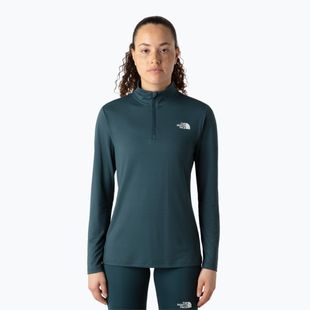 Women's T-shirt The North Face Flex 1/4 Zip Slim deep cypress