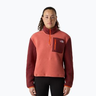 The North Face women's Yumiori 1/4 Zip sweatshirt mars dust/sumac/solar flare