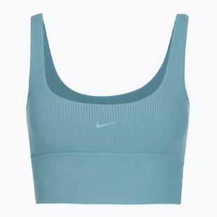 Training bra Nike Zenvy Rib Light Support smokey blue/white