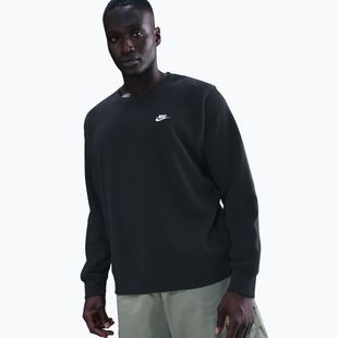 Men's sweatshirt Nike Club Fleece Crew black/white