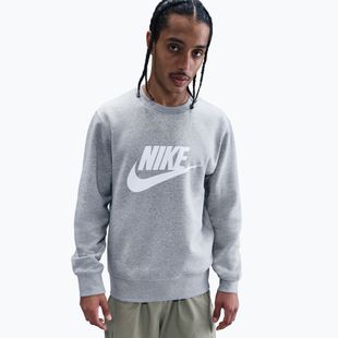 Men's sweatshirt Nike Sportswear Club Graphic Fleece Crew dark grey heather/white