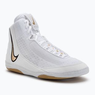 Nike Inflict 4 wrestling shoe white/metallic gold/photon dust/black