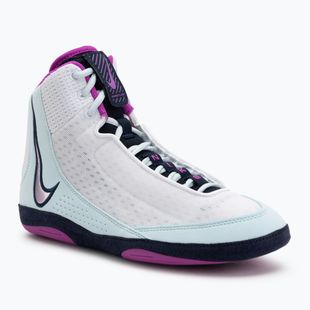 Nike Inflict 4 wrestling shoe white/hyper violet/glacier blue/obsidian