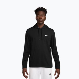 Men's sweatshirt Nike Sportswear Club Knit Pullover Hoodie black/black/white
