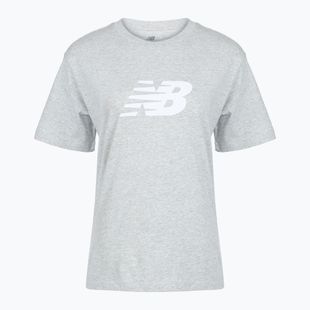 Women's T-shirt New Balance Sport Jersey Relaxed Logo reflection/white/light arctic grey