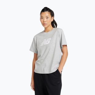 Women's T-shirt New Balance Sport Jersey Relaxed Logo reflection/white/light arctic grey