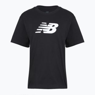 Women's T-shirt New Balance Sport Jersey Relaxed Logo black/white