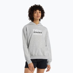 Women's New Balance Sport Graphic French Terry Hoodie athletic grey