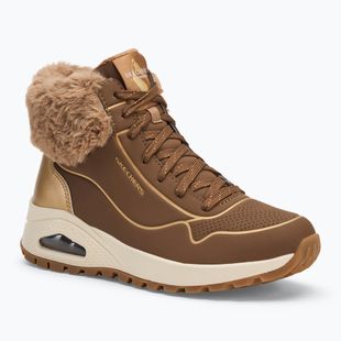 Women's SKECHERS Uno Rugged Fall Shimmer taupe/metallic shoes