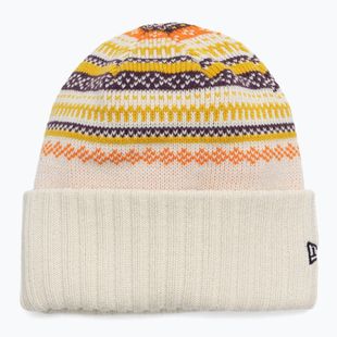 Women's winter beanie New Era Rail Isle Cuff Knit Beanie light beige