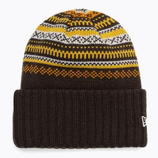 Women's winter beanie New Era Rail Isle Cuff Knit Beanie dark brown