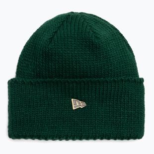 New Era Metal Pin Wide Cuff Knit Beanie winter beanie dark green