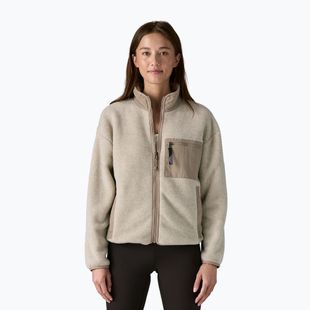 Patagonia women's fleece sweatshirt Synch oatmeal heather w/seabird grey