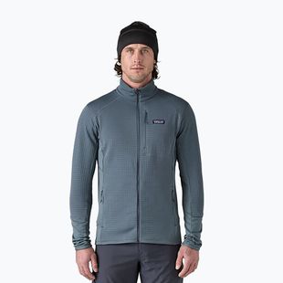 Men's Patagonia R1 Hybrid utility blue fleece sweatshirt