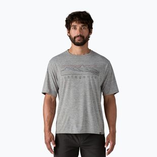 Men's T-shirt Patagonia Cap Cool Daily Graphic Shirt stratapeaks / feather grey