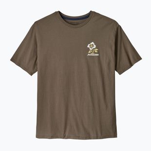 Men's T-shirt Patagonia Balance Organic peace seeds / marlow brown