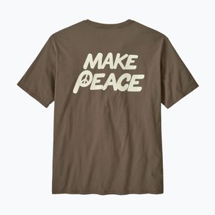 Men's T-shirt Patagonia Balance Organic peace seeds / marlow brown
