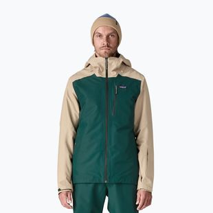 Men's rain jacket Patagonia Insulated Powder Town cascade green