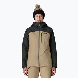 Women's rain jacket Patagonia Insulated Powder Town oar tan