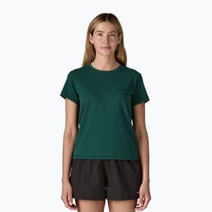 Women's T-shirt Patagonia P-6 Logo Responsibili-Tee cascade green