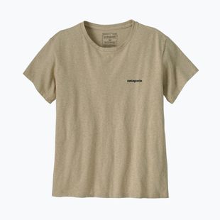 Women's T-shirt Patagonia P-6 Logo Responsibili-Tee pumice