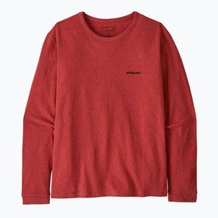 Women's longsleeve Patagonia P-6 Logo Responsibili-Tee potters red