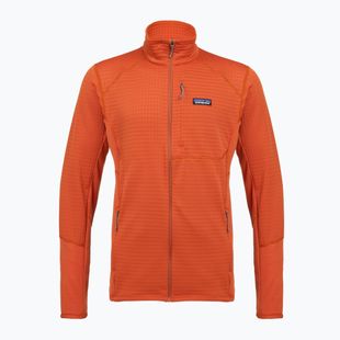 Men's fleece sweatshirt Patagonia R1 Hybrid coal orange