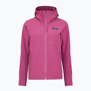 Women's softshell jacket Patagonia R1 CrossStrata Hoody faded magenta