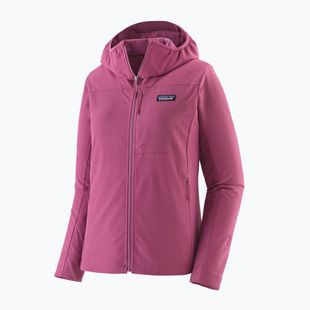 Women's softshell jacket Patagonia R1 CrossStrata Hoody faded magenta